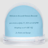 誕生発表スノーグローブ (裏面)