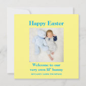 誕生発表ハッピーイースターフォトボーイカード シーズンカード (正面)