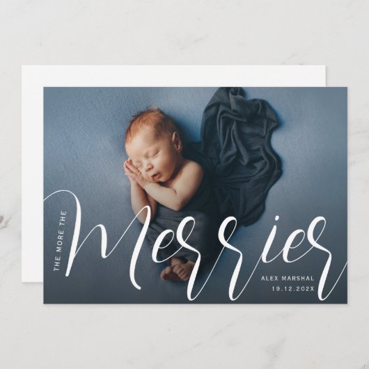 誕生発表メリーが多い シーズンカード (正面/裏面)