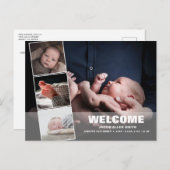 誕生発表写真コラージュ|4枚 ポストカード (正面/裏面)