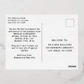 誕生発表写真ポストカードウォンマートフォイル 箔招待状ポストカード (裏面)