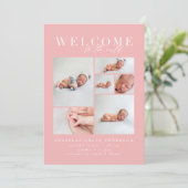 誕生発表写真数々の金ゴールド幾何学的 サンキューカード (スタンド正面)