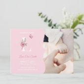 誕生発表女の子イニシャルL 招待状 (スタンド正面)