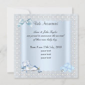 誕生発表男の赤ちゃんフォトシューズベア4 案内状 (裏面)