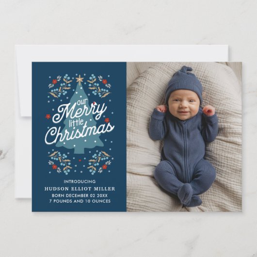 誕生発表私たちのメリー小さなクリスマス 案内状 (正面)