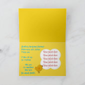 誕生発表黄色い鳥（写真付） 案内状 (内部)