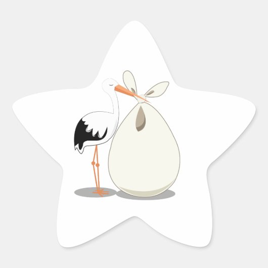 誕生発表 星シール (正面)