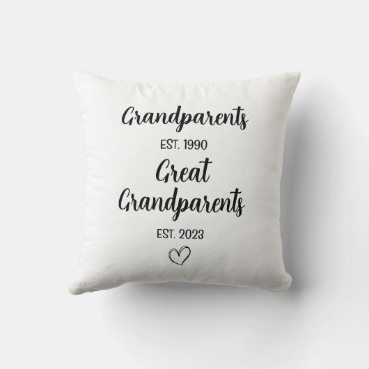 誕生発表 |祖父母に昇格素晴らしする クッション (裏面)