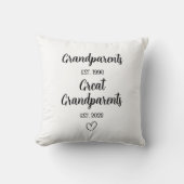 誕生発表 |祖父母に昇格素晴らしする クッション (正面)