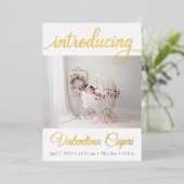 誕生発表 箔招待状 (立ち正面)