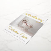 誕生発表 箔招待状 (回転した状態)