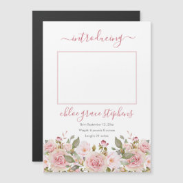 誕生発表 – Bohoフローラベビーガール写真