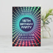 誕生白熱［赤熱］光を放つ日パーティーの招待 招待状 (スタンド正面)