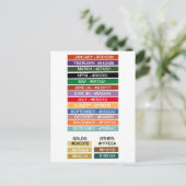 誕生石クロスのポストカード用カラーパレット ポストカード (スタンド正面)