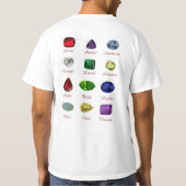誕生石図アクアマリン3月 Tシャツ (裏面)