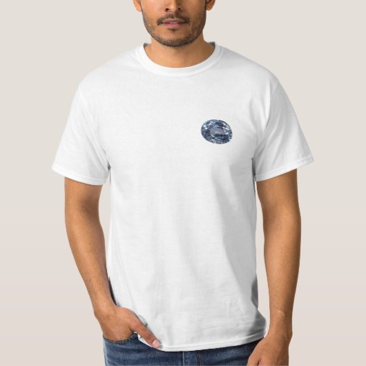 誕生石図アクアマリン3月 Tシャツ (正面)