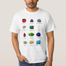 誕生石図原石 Tシャツ