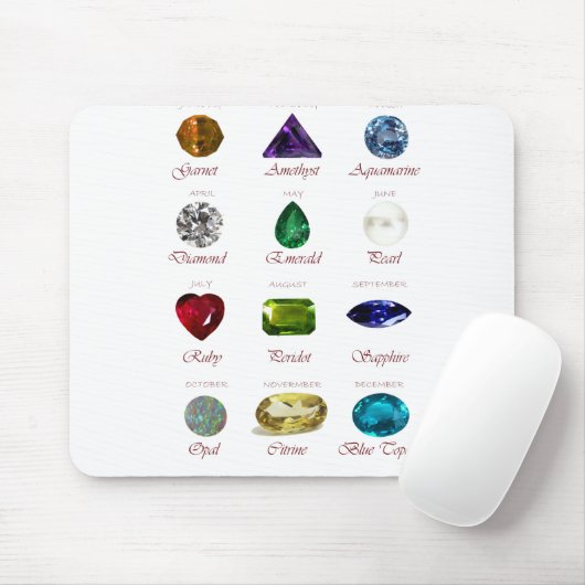 誕生石図 マウスパッド (マウス)
