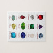 誕生石図、宝石グラフ、12か月 ジグソーパズル (横)