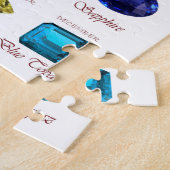 誕生石図、宝石グラフ、12か月 ジグソーパズル (側面)