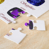 誕生石図、宝石グラフ、12か月 ジグソーパズル (側面)