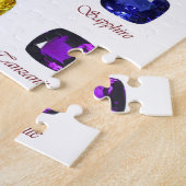 誕生石図、宝石グラフ、12か月 ジグソーパズル (側面)