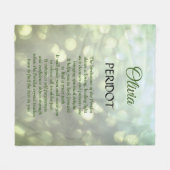 誕生石威厳がある周囲デザイン フリースブランケット (正面(横))