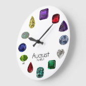 誕生石威厳がある周囲 ラージ壁時計 (傾斜)