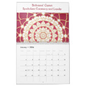 誕生石月付きマンダラカレンダー カレンダー (1月 2026)