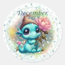 誕生石12月ターコイズドラゴンステッカー