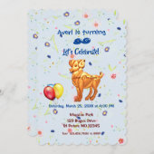 誕生石 ラム - 牡羊座（3月21日– 4月19日） 招待状 (正面/裏面)