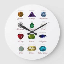 誕生石 ラージ壁時計