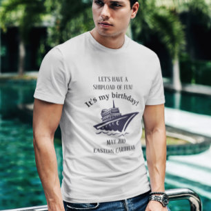 誕生祝いおもしろい旅行休暇の出荷負荷 Tシャツ