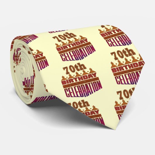 誕生祝いの第70誕生日プレゼント ネクタイ (ロール)