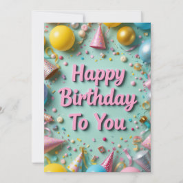 誕生祝いカラフルカード