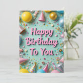 誕生祝いカラフルカード (スタンド正面)