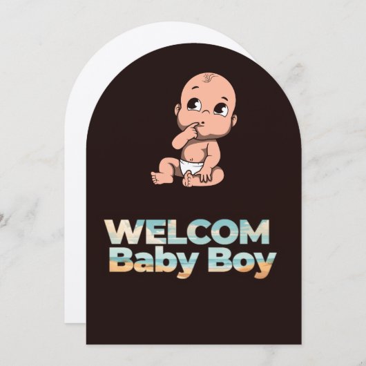 誕生祝いカード 招待状 (正面/裏面)