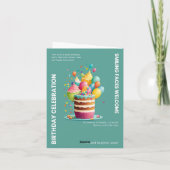 誕生祝いカード 招待状 (裏面)