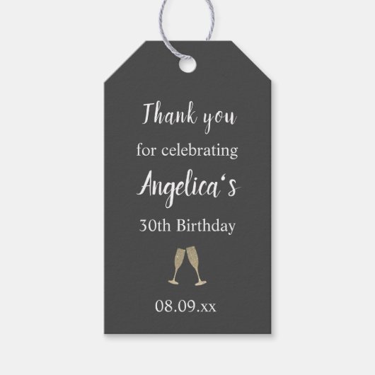 誕生祝いサンキューユーラベル ギフトタグ (正面)