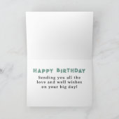 誕生祝いパーティーケーキスケルトンの友達 カード (内部)