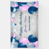 誕生祝いビニールバナー、3' x 5' 横断幕 (縦)