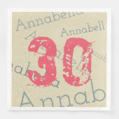 誕生祝いピンク30名前をカスタムすると年齢 (正面)