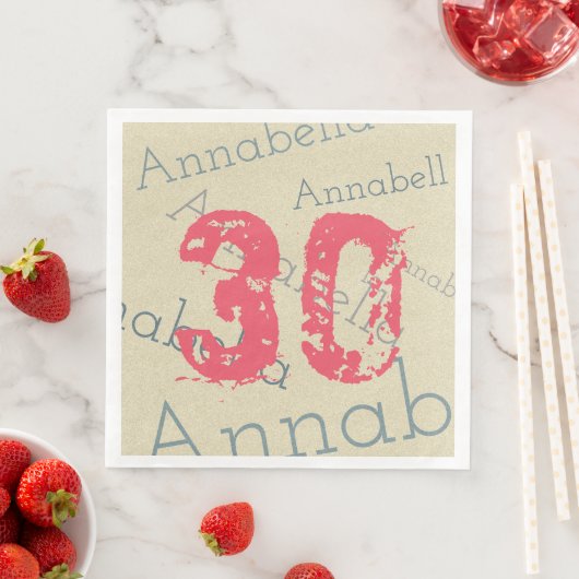 誕生祝いピンク30名前をカスタムすると年齢 (インサイチュ)
