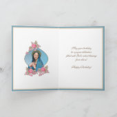 誕生祝いヴァージンメアリーイエズピンクロース カード (内部)