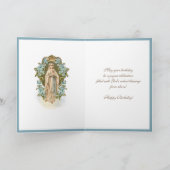 誕生祝いヴァージンメアリールルドカード カード (内部)