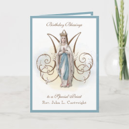 誕生祝いヴァージンメアリールルド カード