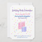 誕生祝い招待状とユーザー名 招待状 (裏面)