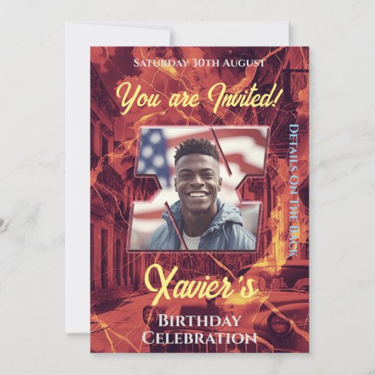 誕生祝い招待状 招待状 (正面)