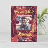 誕生祝い招待状 招待状 (スタンド正面)