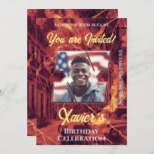 誕生祝い招待状 招待状 (正面/裏面)